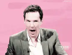Benedict Cumberbatch shocked face