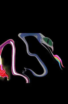 Rainbow tongue snake with glowing eye