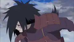 Madara Uchiha throws kunai