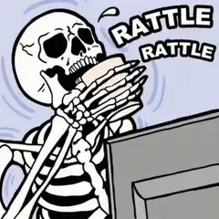 Skeleton rattling phone