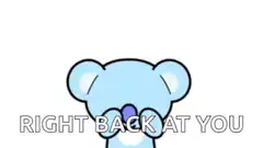 Blue bear with hearts