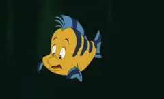 Flounder crying underwater