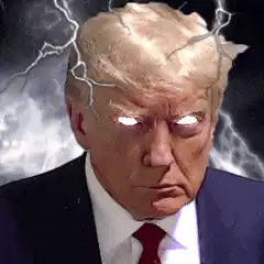 Donald Trump glowing eyes lightning