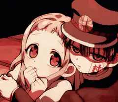 Hanako-kun and Nene Yashiro hugging