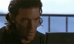 Antonio Banderas kissing his knuckles