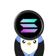 Penguin with Solana Logo Head
