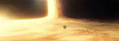 Loading spinner on a golden background