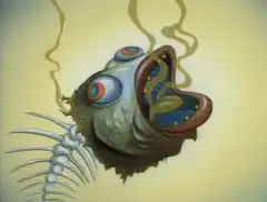 steaming fish skeleton