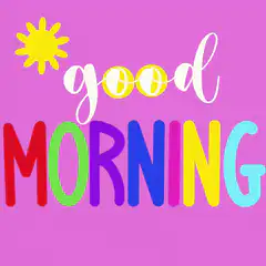 Good Morning colorful text animation