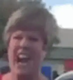 Woman screaming in shock