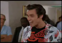 Jim Carrey laughing hysterically