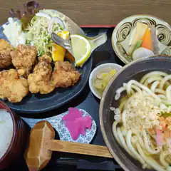 Japanese udon noodle set meal