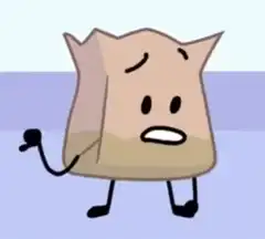 Paper Bag Character Smiling