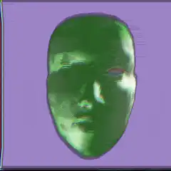 Green 3D head bobbing
