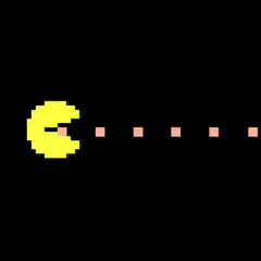 Pac-Man eating dots pixel art