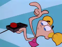 Dexter presses the big red button