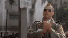 Forrest Gump clapping near Prohibited sign