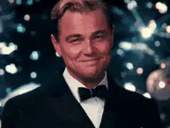 Leonardo DiCaprio toasting