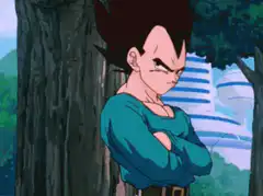 Vegeta gives the finger