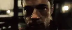 Brad Pitt sweating face close-up
