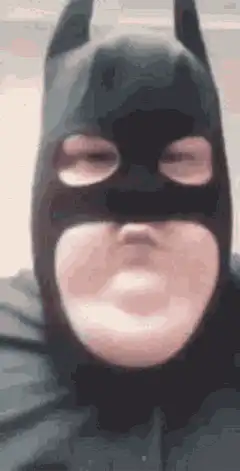 Batman mask face breathing
