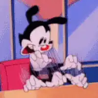 Yakko Warner crying and wiping tears