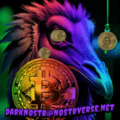 Colorful Vulture with Bitcoin Coins