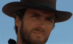 Clint Eastwood squinting