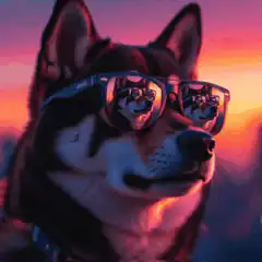 Infinite Dog Glasses Reflection