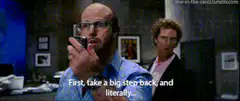 First take a big step back and literally fuck your own face