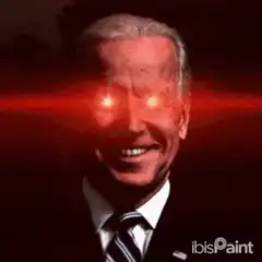 Joe Biden glowing red eyes