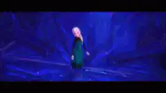 Elsa transforms her dress