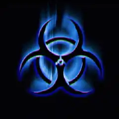 glitching biohazard symbol