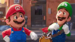 Mario and Luigi fist bump