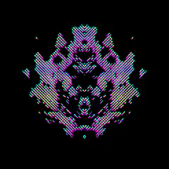 Colorful pixel art mandala