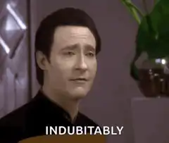 Data says indubitably