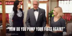 How do you pump your fists again?