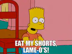 Bart Simpson Eat My Shorts Lame-Os