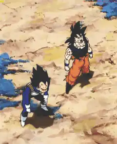 Goku and Vegeta go Super Saiyan