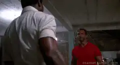 Arnold Schwarzenegger arm wrestle