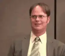 Dwight Schrute smug nod