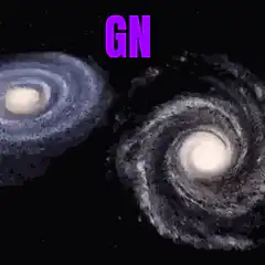 Two spiral galaxies colliding