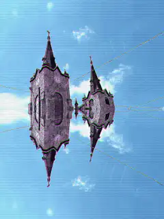 Upside down castle in sky