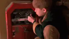 Boy turns on machine, Doc Brown explodes