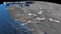 Santa Ana Winds map animation