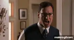 Steve Carell screaming at chocolate mess