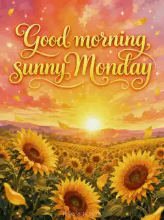 Good morning sunny Monday sunflowers