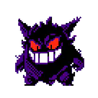 pixel art gengar laughing