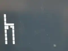 Tetris blocks forming letters