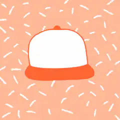 Orange and white cap spinning